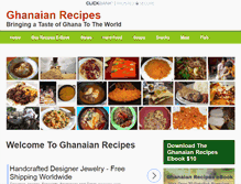 Tablet Screenshot of ghanaianrecipes.com